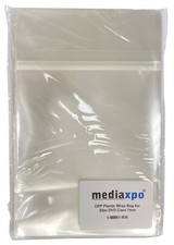Resealable Clear OPP Bags for 7mm Slimline DVD Case Lot picture
