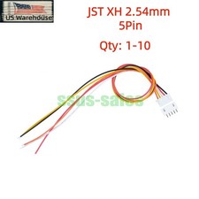lot JST XH 2.54mm 5Pin Male to Female Extension Cable 30CM, Female End No Solder picture