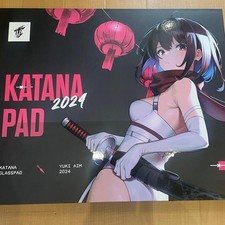 Yuki Aim KATANA 2024 Glass Gaming Mouse Pad Character Art Japan picture