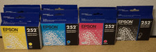 8x Genuine OEM Epson Ink Cartridges 252 2x Cyan 2x Magenta 3x Yellow 1x Black picture