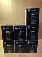 LOT OF 7 Genuine HP 649X  648A CE 261A CE 263 CE260X Toner Cartridge BRAND NEW picture
