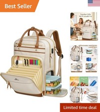Multi-Pocket 15.6-Inch Teacher Backpack with Lunch Compartment - Commuter Ready picture