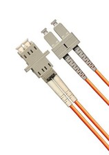 1FT Fiber Optic Adapter Cable LC F SC M Multimode 50/125 Duplex Patch Cable picture