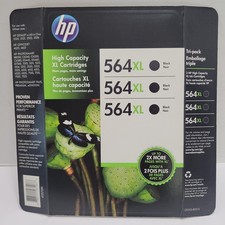 New Sealed 3 Pack Genuine HP 564XL Black Ink Cartridge picture