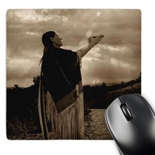 3D Rose Native American Medicine Woman Santa Fe NM Julien McRoberts Mouse Pad8x8 picture