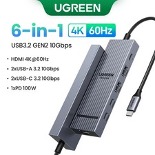 UGREEN 12-in-1 USB-C Hub 2xHDMI 4K DP 10Gbps SD/TF RJ45 PD 85W Docking Station picture
