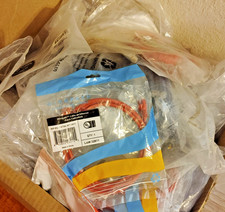 28 pounds of brand new cat5e network patch cables, various lengths and colors picture