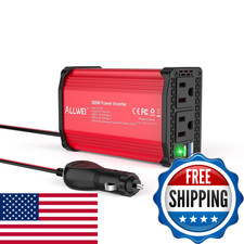 Allwei 300W Power Inverter 12V Dc To 110V Ac Car Inverter 27W Pd Usb-C 18W picture