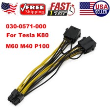 for NVIDIA Tesla K80 M60 M40 P100, 030-0571-000 Dual 8 to 8 Graphics Power Cable picture