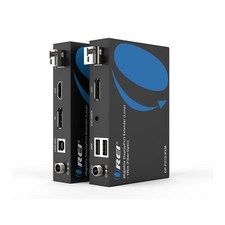 OREI 4K DisplayPort KVM Extender Over Fiber Optic Balun 10,000 meters, Black picture