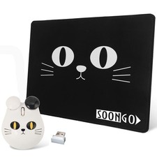 Cute Cat Wireless Mouse and Pad set 3.15*2.75*1.0 inch, White wiress picture