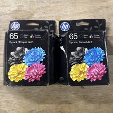 New HP 65 Black, 65 Tri-Color Ink Combo Pack x2. New Sealed. Exp 08/2027 picture