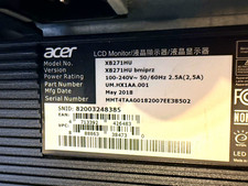 Acer Predator XB271HU LCD Monitor Black UM.HX1AA.001 HDMI Multiple USB gaming picture