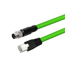 M8 4pin A Code Male to RJ45 Cable 4pin M8 Ethernet Cable Water Resistant picture