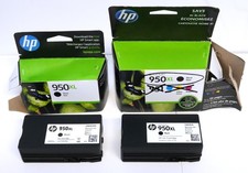 HP 950XL Black Ink Cartridges x2 Genuine OEM High Yield CN045AN CN045A Open Box picture