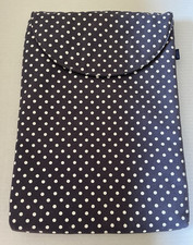 BAGGU Blue & White Polka Dot Padded Laptop Sleeve Case w/Magnetic Flap Closure picture