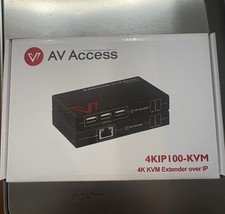 AV Access 4KIP100-KVM 4K KVM Extender over IP USB LAN Powered Black picture