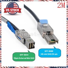 External Mini SAS HD SFF-8644 to Mini SAS SFF-8088 High Speed Data Cable 2M picture