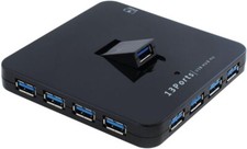 SEDNA - 13 Ports USB 3.2 Gen I (5Gbps) Hub with 1 x USB Charging Port (Black) picture