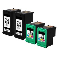 4 PK HP 74XL 75XL Photosmart C4345 C4435 C4480 C4240 C4280 Printer picture