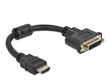 Delock 65206 Adapter HDMI Male to DVI 24+5 Female 4K 30Hz 20cm - Black ~E~ picture