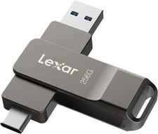 D40E 256GB Dual USB 3.2 Gen 1 Type-C Jump Drive, Titanium Grey picture