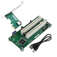PCB PCI-E to 2xPCI Adapter Cable PCIE x1 to x16 Card PCI-Expansion Converter picture