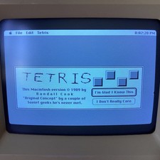 Vintage Macintosh Mac Program Game WESLEYAN TETRIS 800K Disk Plus, SE, Classic picture