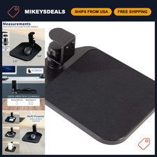 Clamp-On Mouse Pad Holder, Adjustable Platform for Desk, Ergonomic Design, Black picture
