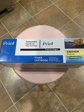 NEW CB542A COLOR LASERJET YELLOW TONER CARTRIDGE GENUINE SEALED OEM FAST SHIP picture