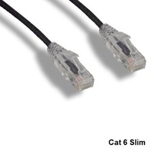 Kentek Black 2ft Slim Cat6 UTP Patch Cable 3.6MM 550MHz RJ45 Pure Copper RJ45 picture