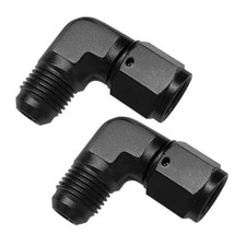 2PCS Female to Male Flare 90° Elbow Swivel Fitting Adapter 6AN picture