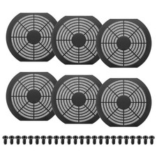 6Pcs 170mm Fan Filter Grill Plastic Ventilation Grill Cover with Screws Black] picture