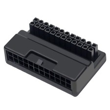 90 Degree ATX 24Pin Female to Male Connector Prolonged Plastic Power Adapter v picture