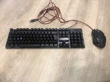 BlueFinger RGB Gaming Keyboard and Backlit Mouse Combo USB Wired Backlit Keyb... picture