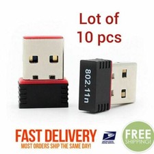 Lot of 10 Mini USB WiFi WLAN Wireless Network Adapter 802.11 Dongle RTL8188 WIN picture