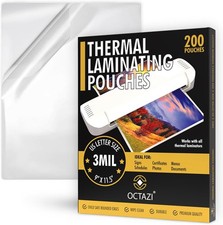 Thermal Laminating Pouches 3MIL – 200 Pack, 9 x 11.5 Inches – Glossy, picture