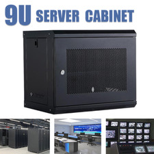9U IT Wall Mount Network Server Data Cabinet Rack Locking Lock & Key picture