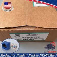 NEW For Panduit NetKey NK688MBU Cat6 Keystone Jack Blue Module (Box of 50) picture