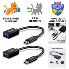 USB 3.0 OTG Adapter 2 Pack - 10Gbps Speed for All USB C Devices, Metallic Finish picture