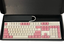 Leopold FC900R PD Mechanical Keyboard 104-Key PBT Double Shot Keycaps Pink White picture