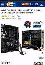 ASUS TUF Gaming B550-PLUS WIFI II B550 AM4 ATX DDR4 motherboard  picture