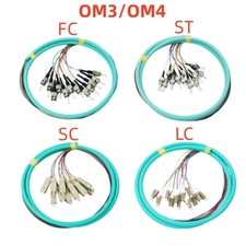 12 Fiber FC ST SC LC UPC Multi-Mode OM3 OM4 Bunch Fiber Optic Pigtail 1m Optical picture