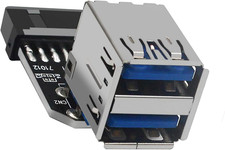 USB 3.0 Dual Port Adapter – 19/20 PIN to Dual USB 3.0 Female Header for PC picture