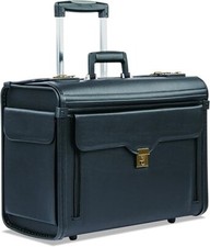 Bugatti affaires/business mallettes sur roulettes case on wheels black vegan lea picture