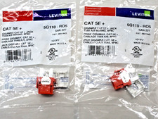 Lot of 2 Leviton 5G110-RO5 Extreme Cat 5e UTP QuickPort Jack orange picture