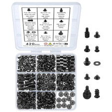 420pcs Computer Screws, Motherboard Standoffs and Screws Kit, Motherboard Scr... picture