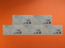 5 pcs Sticker for Jaguar Skylake Silver Chrome Color Logo Decal 30mm x 16mm picture