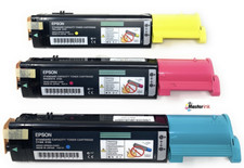 EPSON 0191 0192 0193 GENUINE YELLOW/MAGENTA/CYAN TONER ACULASER C1100N/CX11N picture