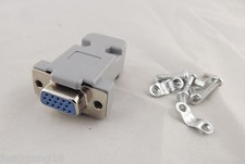 10pcs DB15 VGA Female 15Pin 3 Rows D-Sub Connector Plastic Hood Cover Backshell picture
